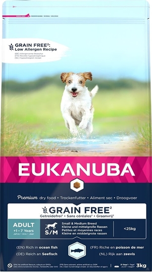 Picture of Eukanuba EUKANUBA PIES DOROSY MAA I REDNIA RASA BEZ ZBÓ RYBA OCEANICZNA 3KG
