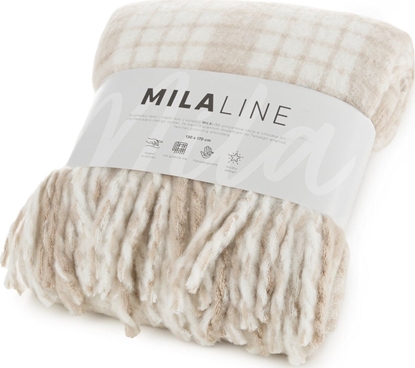 Picture of Eurofirany Koc na fotel moherowy z frdzlami 130X170 beowy