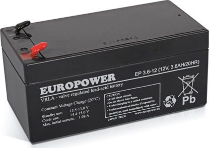 Picture of Europower Akumulator 12V 3.6Ah AGM Europower EP3.6-12