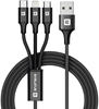 Изображение Evelatus - Evelatus Data cable 3in1 (Ligtning, Type-C, Micro USB ) LTM01 Black
