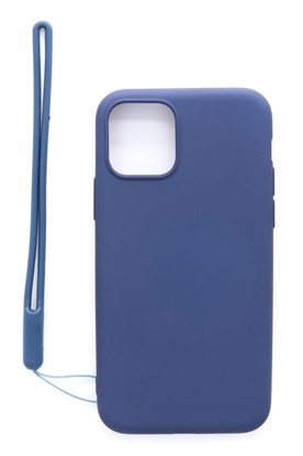 Attēls no Evelatus Apple iPhone 11 Pro Soft Touch Silicone Case with Strap Dark Blue