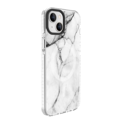 Picture of Evelatus Apple iPhone 15 Plus PC+TPU With MagSafe Customized Print Marble White