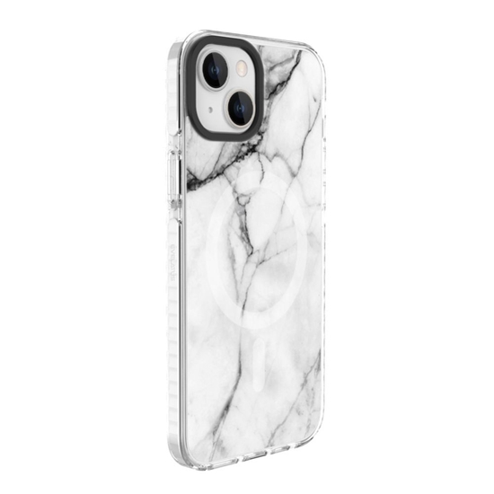 Picture of Evelatus Apple iPhone 15 Plus PC+TPU With MagSafe Customized Print Marble White