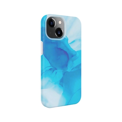 Picture of Evelatus Apple iPhone 15 Plus Premium Silicone case Customized Print Blue