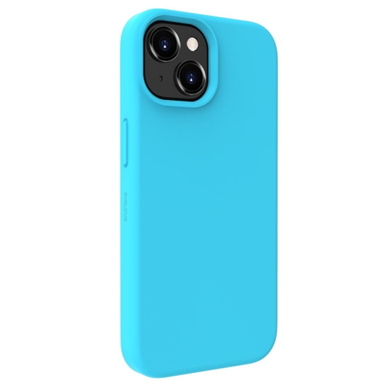 Picture of Evelatus Apple iPhone 15 Premium Soft Touch Silicone Case Cyan Blue