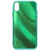 Изображение Evelatus Apple iPhone X/XS Water Ripple Full Color Electroplating Tempered Glass Case Green