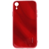 Picture of Evelatus Apple iPhone XR Water Ripple Full Color Electroplating Tempered Glass Case Red