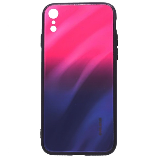 Picture of Evelatus Apple iPhone XR Water Ripple Gradient Color Anti-Explosion Tempered Glass Case Gradient Pink-Purple