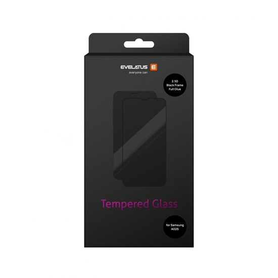 Изображение Evelatus Samsung Galaxy A02s 2.5D Full Cover Japan Glue Glass Anti-Static