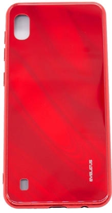 Picture of Evelatus Samsung Galaxy A10 Water Ripple Full Color Electroplating Tempered Glass Case Red