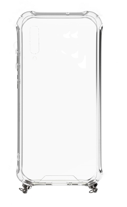 Изображение Evelatus Samsung Galaxy A70 Silicone Transparent with Necklace TPU Strap Silver