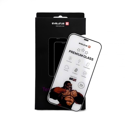Изображение Evelatus Samsung Galaxy S23 / S22 2.5D Corning Gorilla Glass Anti-Static 3D Full Cover 10X Stronger Black