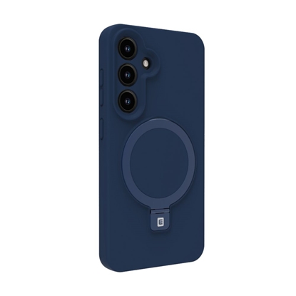 Изображение Evelatus Samsung Galaxy S25 Premium Magnetic with Stand Soft Touch Silicone Case Midnight Blue