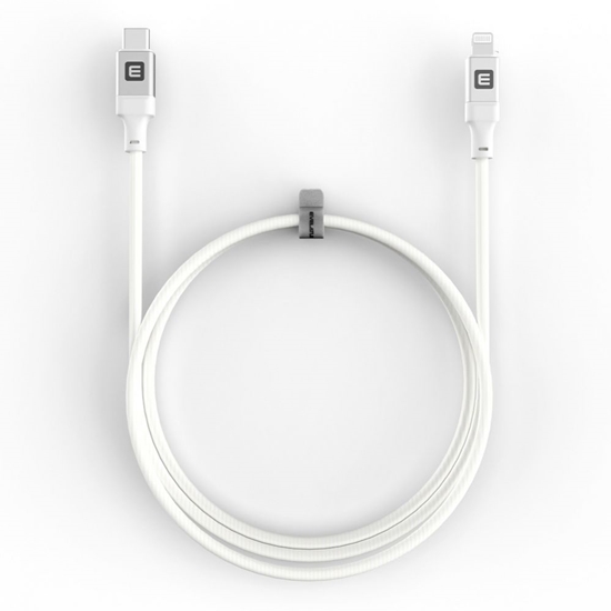 Picture of Evelatus Evelatus USB C to Lightning Cable 1.2M 60W (MFI09) Aluminum housing braiding White