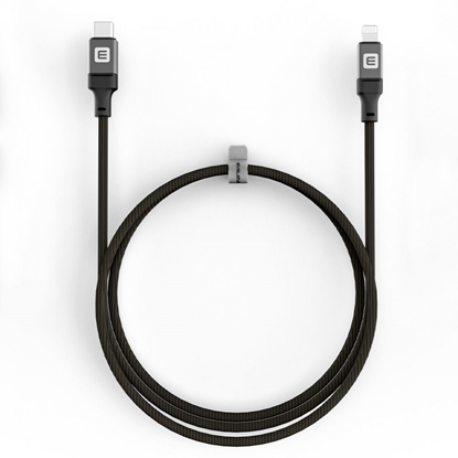 Изображение Evelatus USB C to Lightning Cable 2.0M 60W (MFI09) Aluminum housing braiding Black