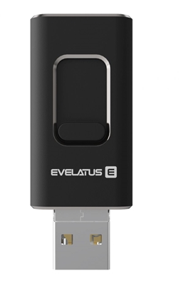 Picture of Evelatus USB Flash 4in1 32GB EFD03 (USB,Micro,Type C and iPhone) Black