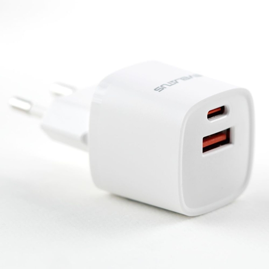 Picture of Evelatus USB-A and USB-C 30W Max / EU charger White