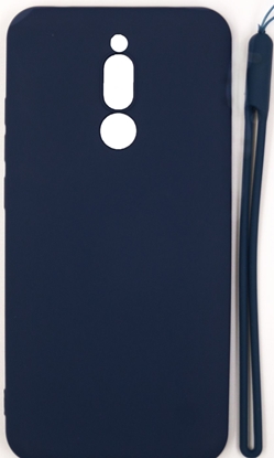Изображение Evelatus Xiaomi Redmi 8 Soft Touch Silicone Case with Strap Dark Blue