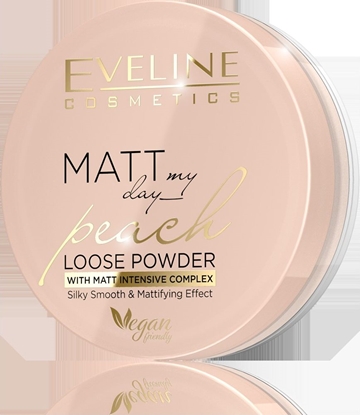 Attēls no Eveline Matt My Day Vegan puder sypki do twarzy Peach 6g