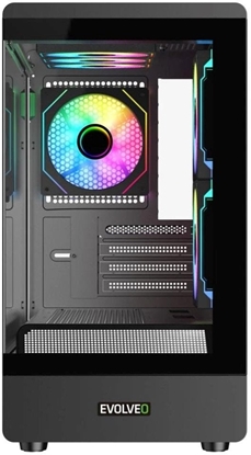 Attēls no EVOLVEO Ursus, skí mATX, 6x ARGB ventilátor 120mm, sklenná bonice + pední panel
