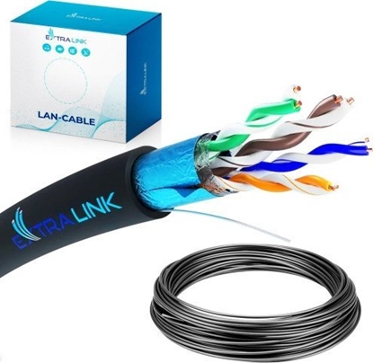 Attēls no ExtraLink EXTRALINK CAT5E FTP (F/UTP) OUTDOOR TWISTED PAIR 50M
