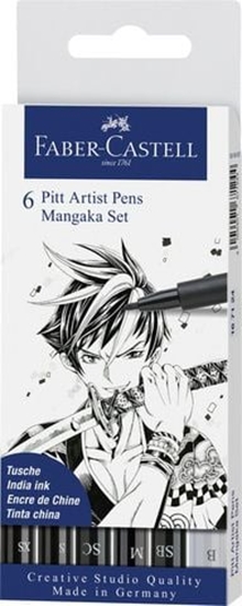 Picture of Faber-Castell pióro krelarskie Pitt Artist Pen Mangaka 6 szt