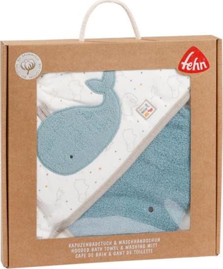 Picture of Fehn Rcznik z kapturem i myjk, wieloryb, z kolekcji: