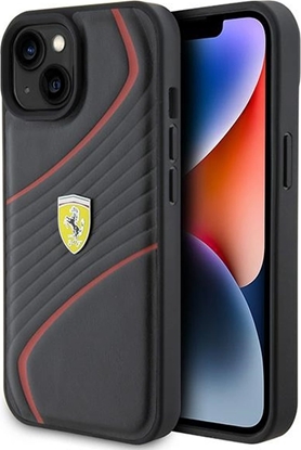 Attēls no Ferrari Ferrari FEHCP15SPTWK iPhone 15 / 14 / 13 6.1" czarny/black hardcase Twist Metal Logo