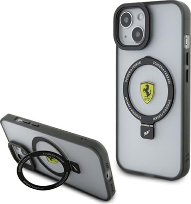 Attēls no Ferrari Ferrari FEHMP15SUSCAH iPhone 15 / 14 / 13 6.1" transparent hardcase Ring Stand 2023 Collection MagSafe