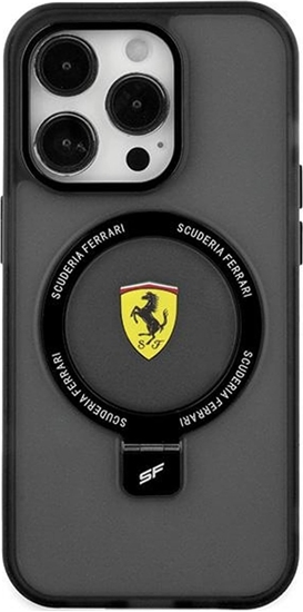 Picture of Ferrari Ferrari FEHMP15SUSCAK iPhone 15 / 14 / 13 6.1" czarny/black hardcase Ring Stand 2023 Collection MagSafe