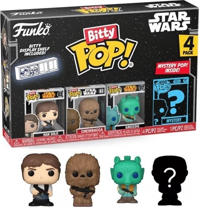Изображение Figurka Funko Pop star wars bitty funko pop 4 pack 2.5cm han solo chewbacca greedo