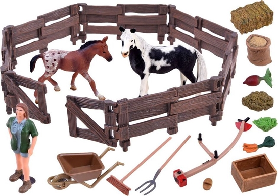 Picture of Figurka Jokomisiada Zestaw zwierzt - Konie, zagroda, farma (ZA2991 C)