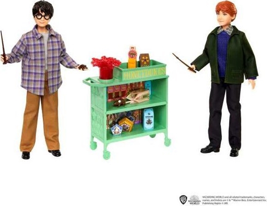 Изображение Figurka Mattel HARRY POTTER Harry i Ron w Ekspresie do Hogwartu Lalki 2-pak HND79