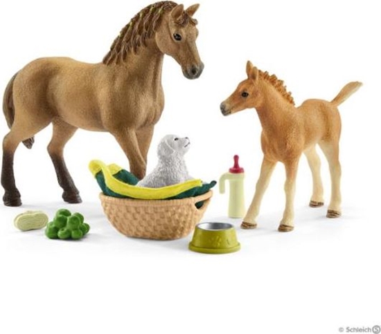 Изображение Figurka Schleich Zestaw pielgnacyjny Quarter ko + rebi (SLH 42432)