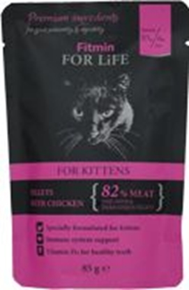 Изображение Fitmin  For life saszetka fileciki z kurczakiem w sosie dla kocit 85g