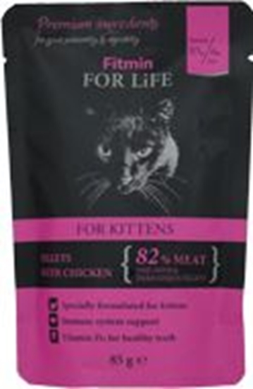 Изображение Fitmin  For life saszetka fileciki z kurczakiem w sosie dla kocit 85g