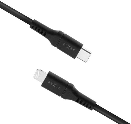 Picture of Fixed | Liquid Silicone Cable USB-C/Lightning, 1.2m | FIXDLS-CL12-BK