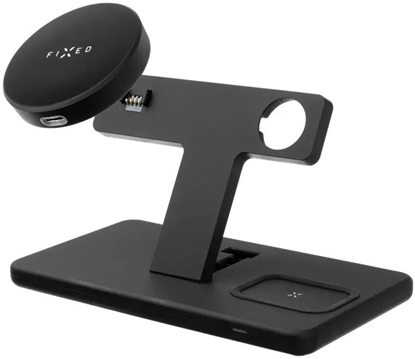Attēls no Fixed | MagPowerstation 3-in-1 wireless charging stand with MagSafe mount support | FIXMPOS-BK