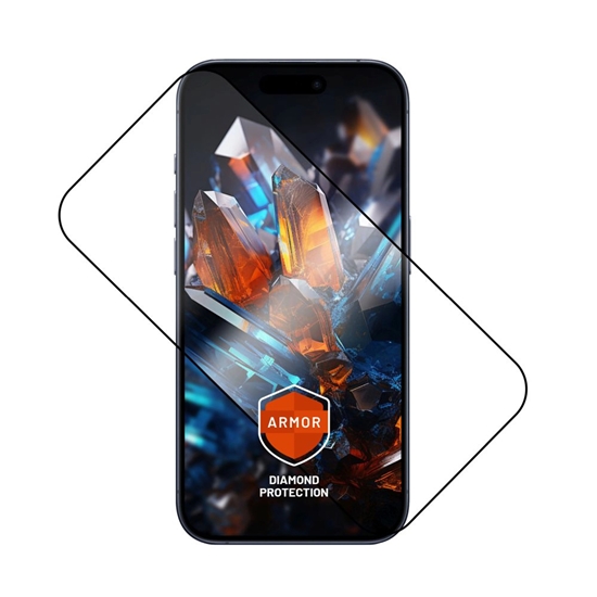 Picture of Fixed Screen protector | Apple | iPhone 17 Pro | Tempered glass | Black | Armor with Anti-dust applicator and AR layer