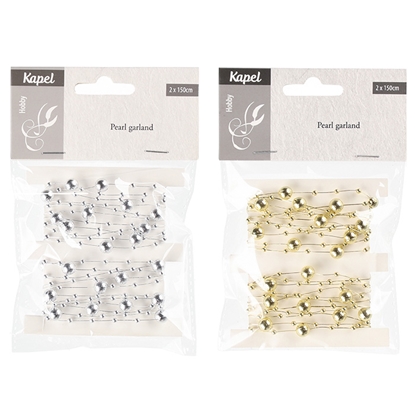 Attēls no Fl.dekors Kapel pērļu virtene 150cm 2gab.