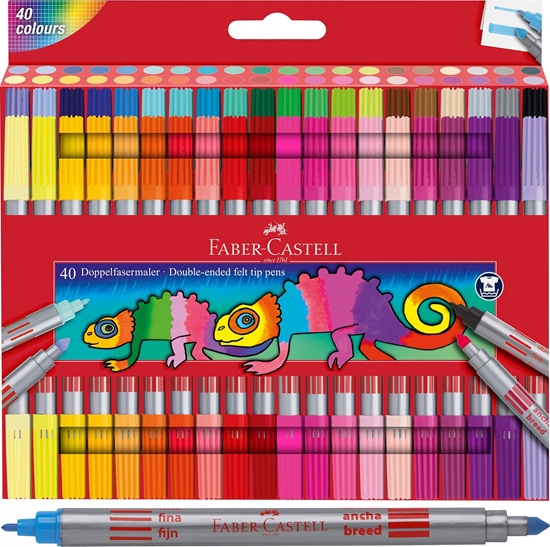 Picture of Flamastry dwustronne 40 kolorów FABER CASTELL