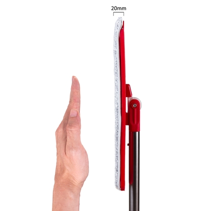 Picture of Flat Mop + Bucket + Telescopic Pole + 2 x Microfibre Pad 5.7L Floor Cleaning XXL Set Rotating Head