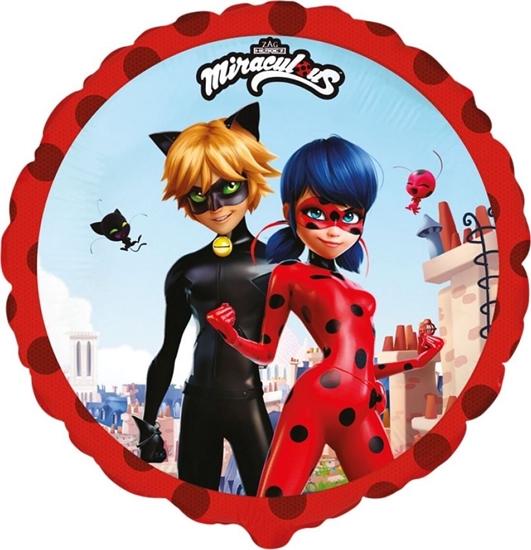 Picture of Flexmetal Balon foliowy 18" FX - "Miraculous - Street" (okrgy), pakowany