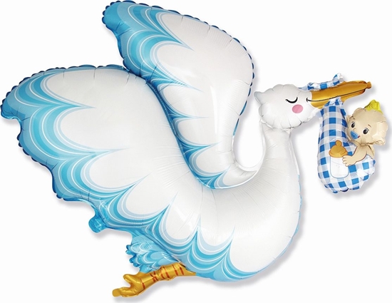 Изображение Flexmetal Balon foliowy 24 cale FX - Bocian Baby Boy, pakowany
