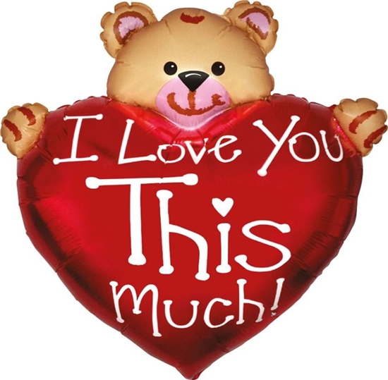 Изображение Flexmetal Balon foliowy 24" FX - "Mi z sercem", pakowany