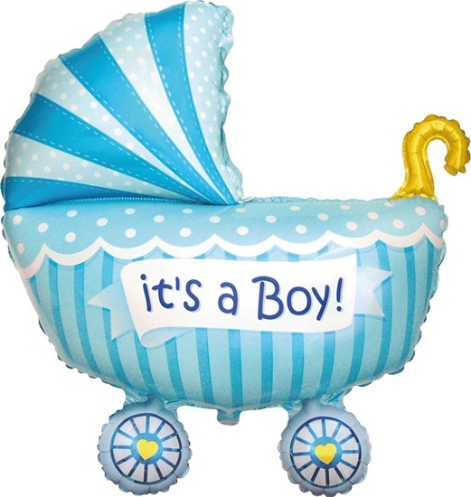 Изображение Flexmetal Balon foliowy 24" FX - "Wózek dla chopca" (niebieski), pakowany