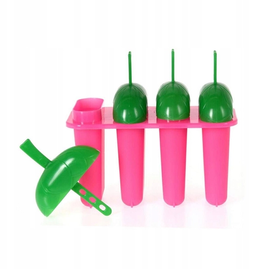 Изображение FOREMKI NA LODY FORMA DO LODÓW NA PATYKU 4 SZTUKI SORBET EXCELLENT HOUSEWARE 259310