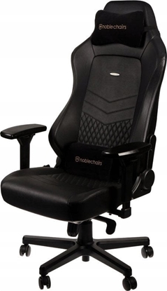 Attēls no Fotel Noblechairs HERO z prawdziwej skóry - czarny/czarny (GAGC-118)