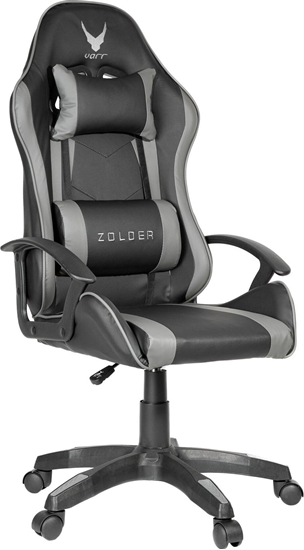 Picture of Fotel Varr VARR GAMING CHAIR FOTEL GAMINGOWY ZOLDER GAS LIFT TWO PILLOWS GREY+BLACK [45859]