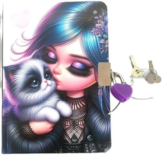 Picture of Fresh Pamitnik z kódk A6/64K gadki Dziewczynka z kot